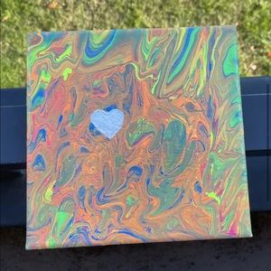 Neon Fluid Art Paint Pour